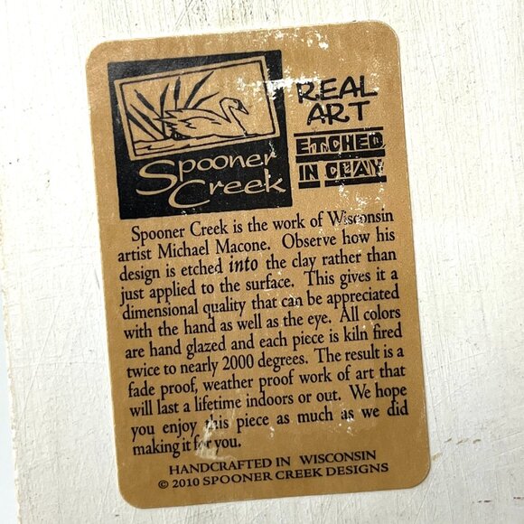 Spooner Creek "Not All Who Wander Are Lost" JRR Tolkien Etched Clay Ceramic - Picture 4 of 5